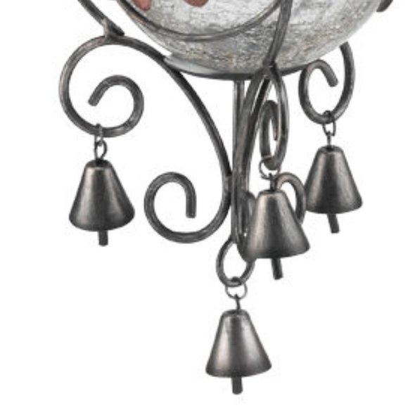 Refined Pink Solar Lantern with Bells & Flower NEW - Picture 3 of 3